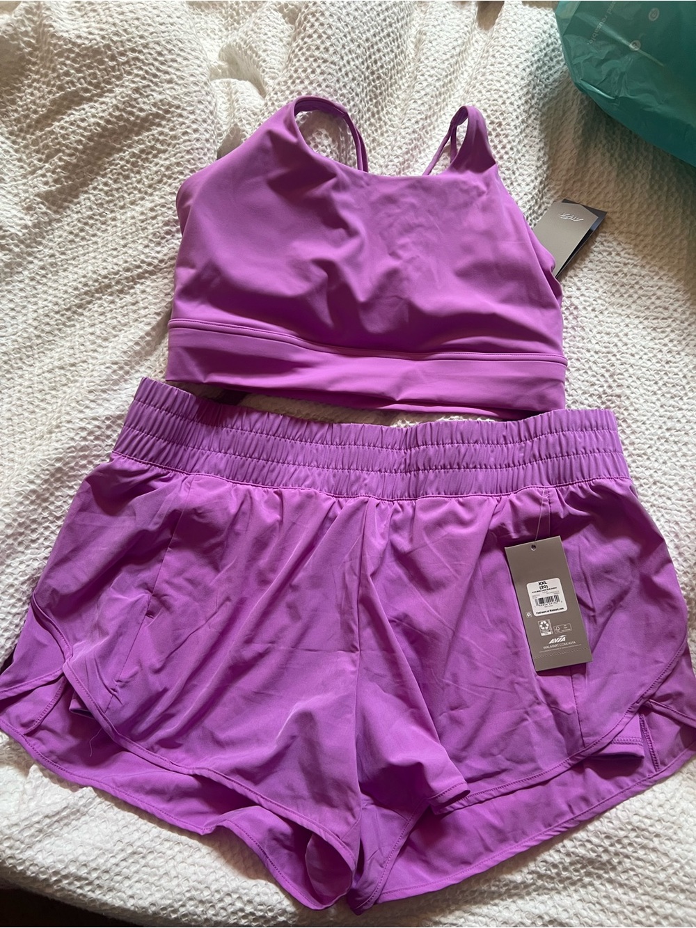 NWT purple workout athletic set